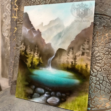 Трафарет - Еловый лес 2